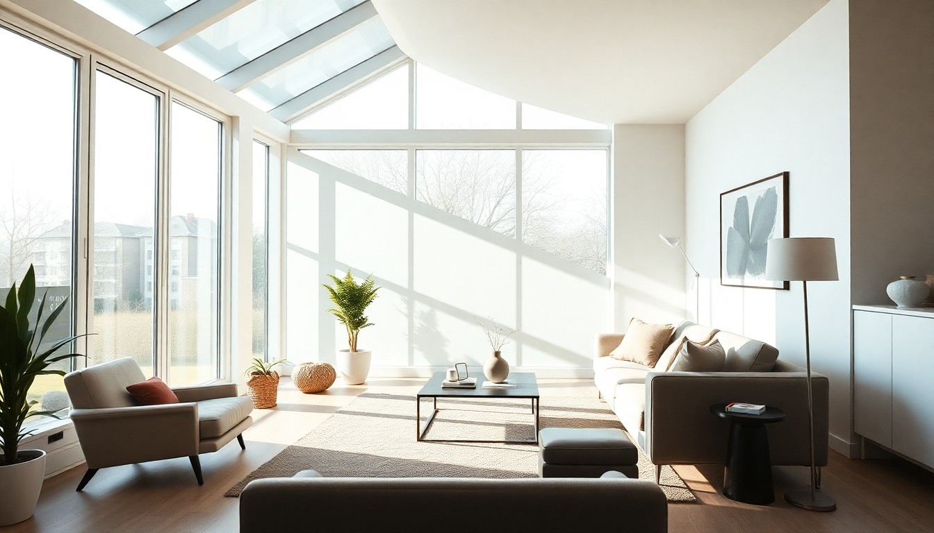 Verkoopklare woonkamer in ochtendlicht helpt bij hoofdfoto funda kiezen.