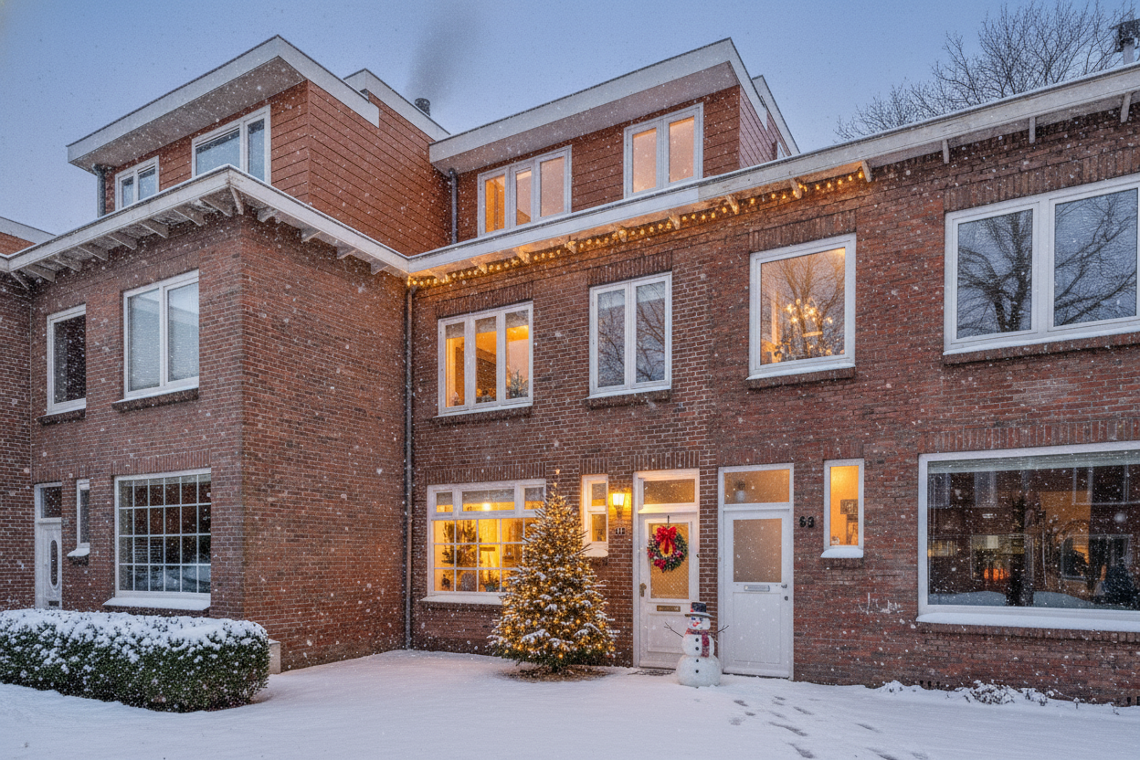 Voorbeeldwoning — in de winter (impressie)