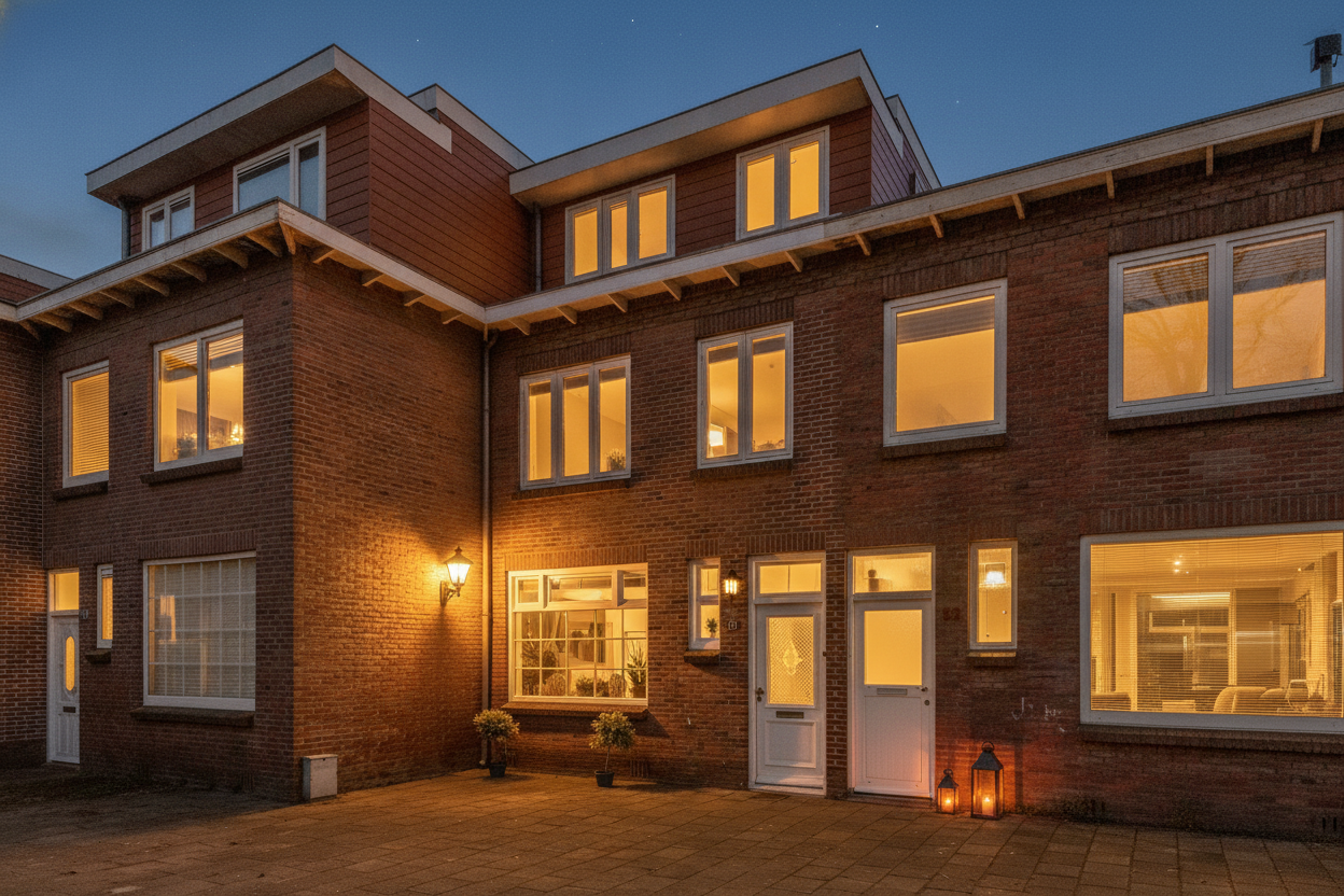 Voorbeeldwoning — op een zomeravond (impressie)